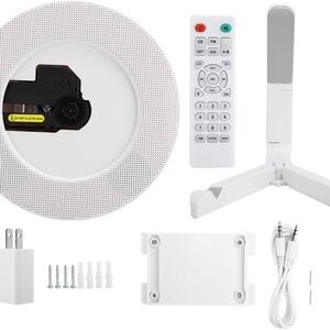 ABS YR-Q100 Wall-Mounted Portable Music CD Player USB/Memory Card - White